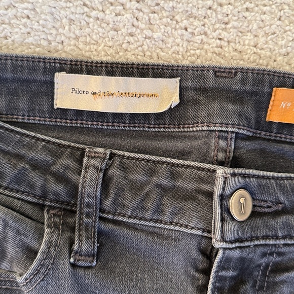 Anthropologie Pilcro and The Letterpress Jeans Charcoal Grey Mid-Rise Skinny 30 - Picture 4 of 8